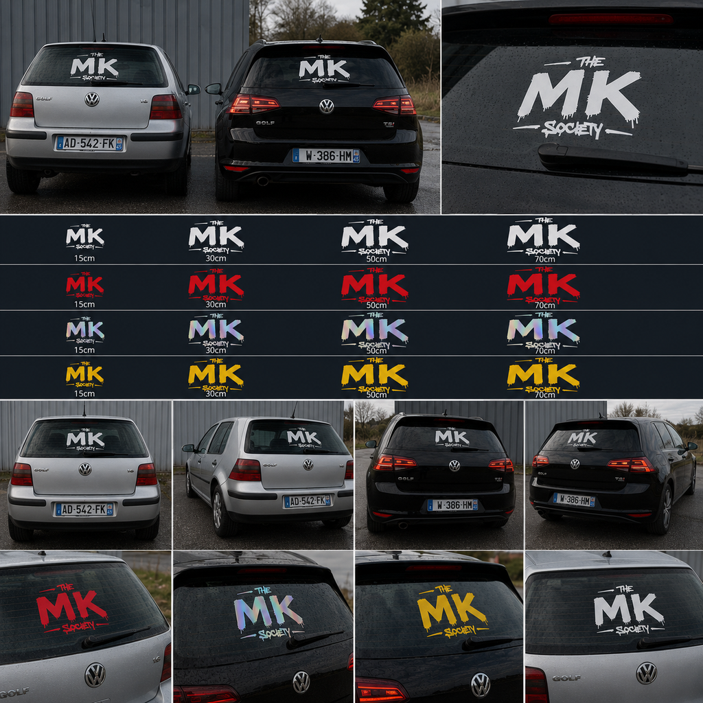 Sticker VW The MK Society – Vinyle Premium Découpe
