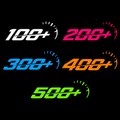 Sticker 100+ à 500+ Chevaux – Vinyle Premium | Découpe Haute Qualité