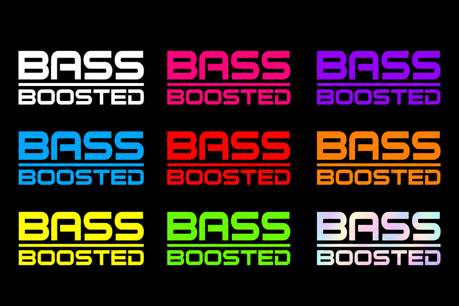 Stickers Bass Boosted