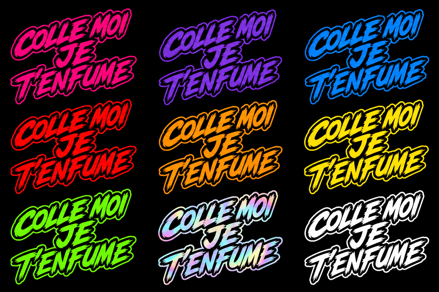 Stickers Colle moi je t'enfume