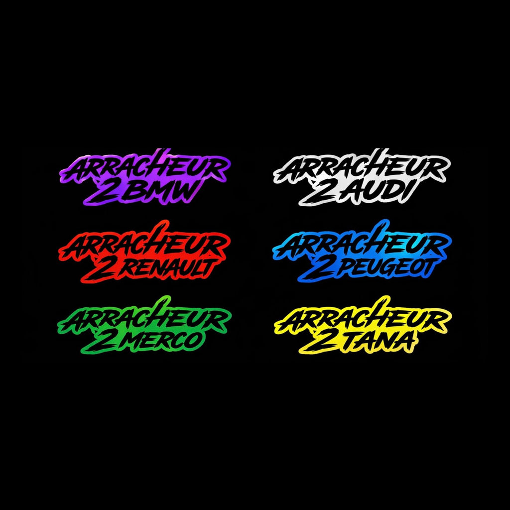     Sticker Arracheur voiture
* Sticker Arracheur vinyle premium
* Autocollant Arracheur
* Sticker voiture Arracheur
* Sticker Arracheur personnalisé