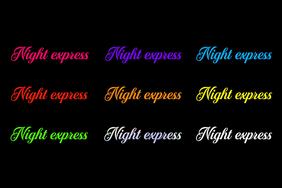 Stickers Night Express – Vinyle Premium Personnalisable | Découpe Haute Qualité | Accessoires automobiles | As.shop.45