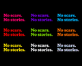     Sticker No Scars No Stories
* Sticker citation voiture
* Sticker vinyle premium
* Autocollant No Scars No Stories
* Sticker voiture premium