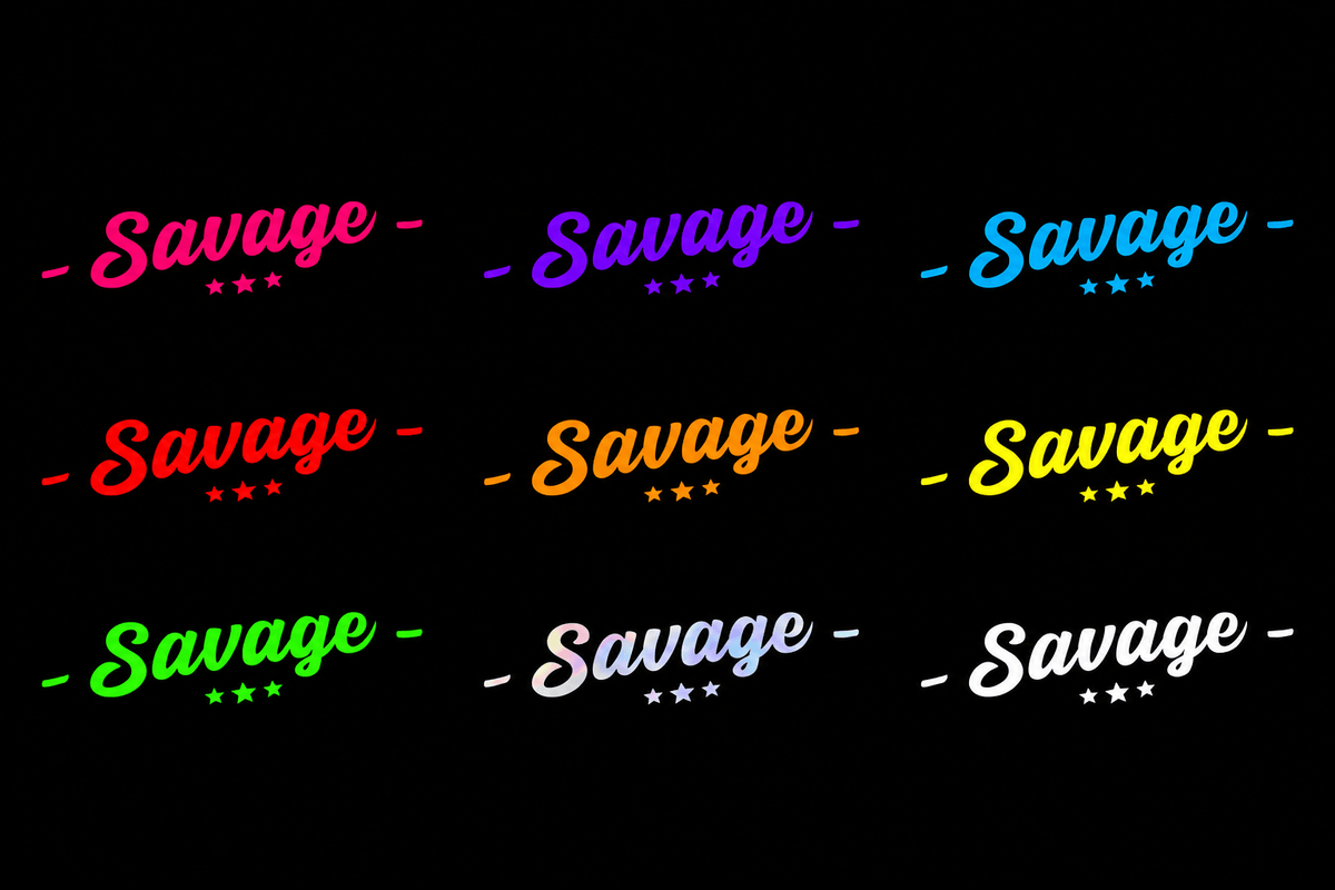 Stickers Savage étoilé – Vinyle Premium Personnalisable | Découpe Haute Qualité | Accessoires automobiles | As.shop.45